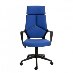 Директорски стол Force Black, текстил, Tilt механизъм, до 120 kg, тъмносин - Офис столове