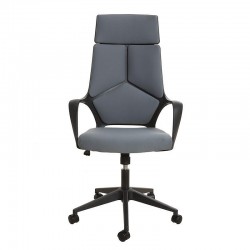 Директорски стол Force Black, текстил, Tilt механизъм, до 120 kg, сив - Офис столове