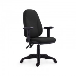 Офис стол RFG Bristol, текстил, Ergon 2l механизъм, до 130 kg, черен - Офис столове