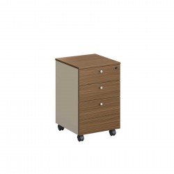 Контейнер за бюро RFG Paris, 400 х 420 х 620 mm, ПДЧ 16 mm, орех и светлосиво - Бюра