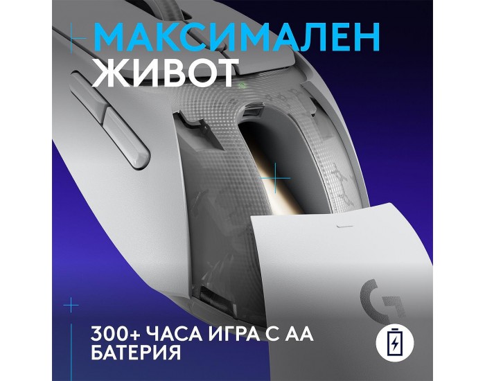 Мишка Logitech G309 Lightspeed Бяла 910-007207