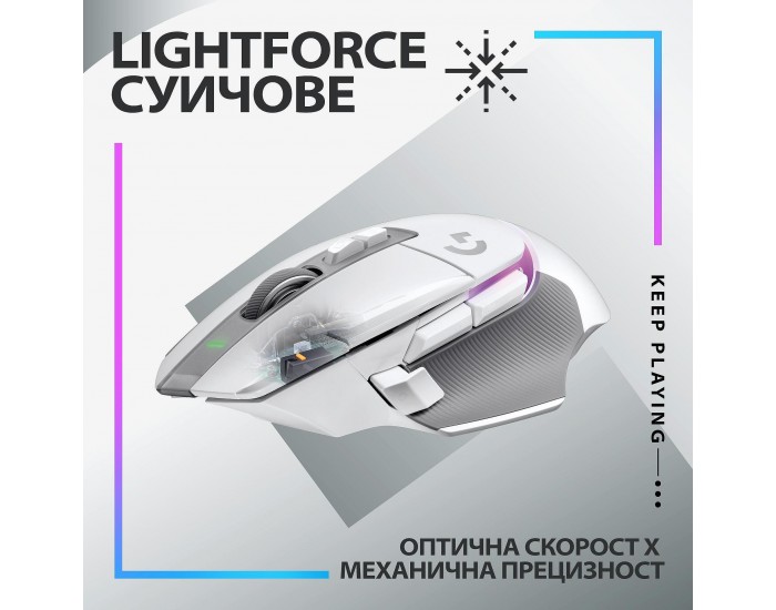 Мишка Logitech G502 X Plus Lightspeed RGB Бяла 910-006171