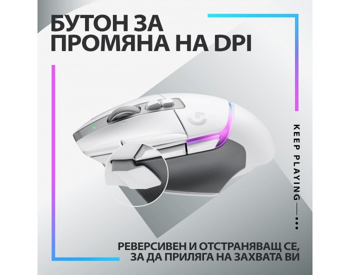 Мишка Logitech G502 X Plus Lightspeed RGB Бяла 910-006171