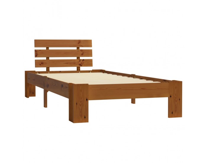Sonata H Рамка за легло, меденокафява, бор масив, 100x200 см