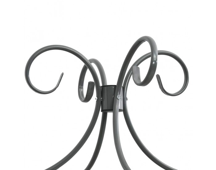 Sonata H Рамка за легло с балдахин, сива, метал, 180x200 см