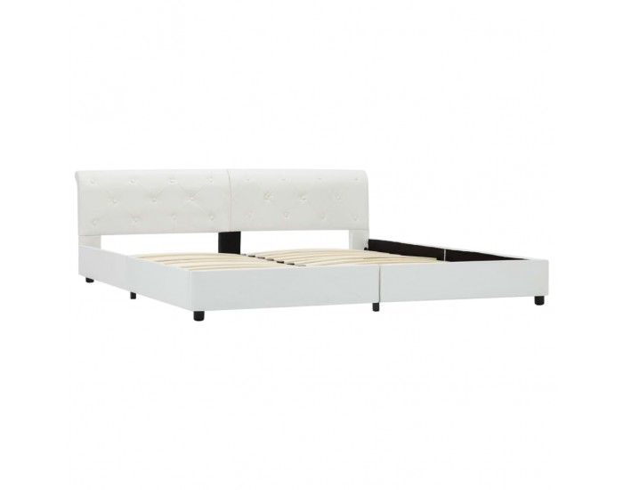 Sonata H Рамка за легло, бяла, изкуствена кожа, 180x200 cм