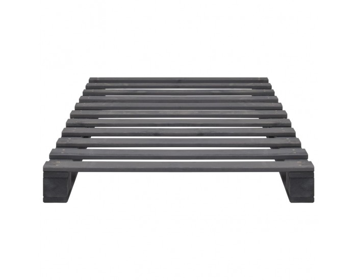 Sonata H Палетна рамка за легло, сива, бор масив, 90х200 см