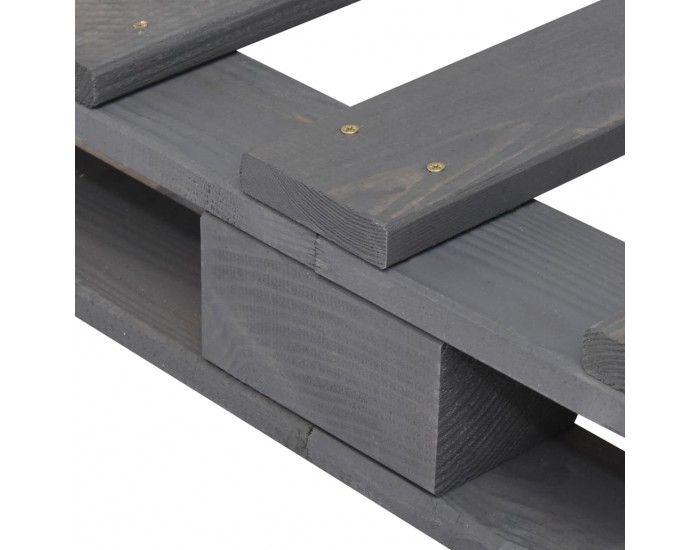 Sonata H Палетна рамка за легло, сива, бор масив, 90х200 см