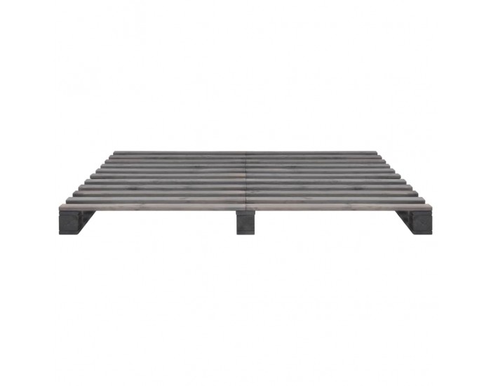 Sonata H Палетна рамка за легло, сива, бор масив, 180х200 см