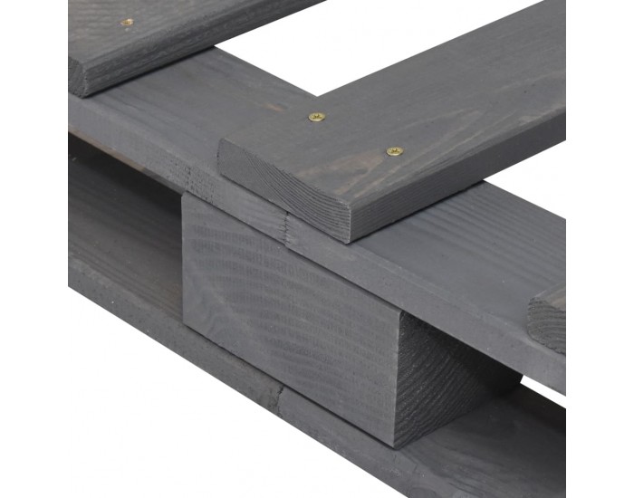 Sonata H Палетна рамка за легло, сива, бор масив, 180х200 см