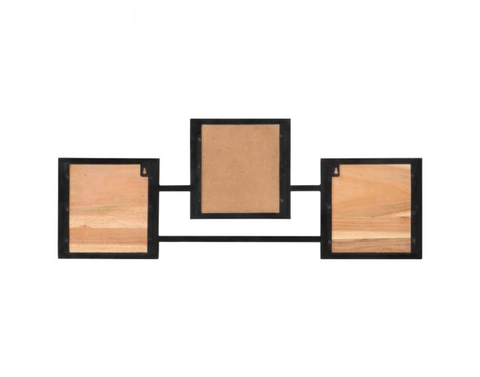 Sonata H Стенна закачалка за дрехи 90x1x35 см масивна акация и желязо