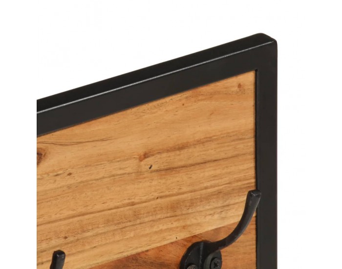 Sonata H Стенна закачалка за дрехи 90x1x35 см масивна акация и желязо