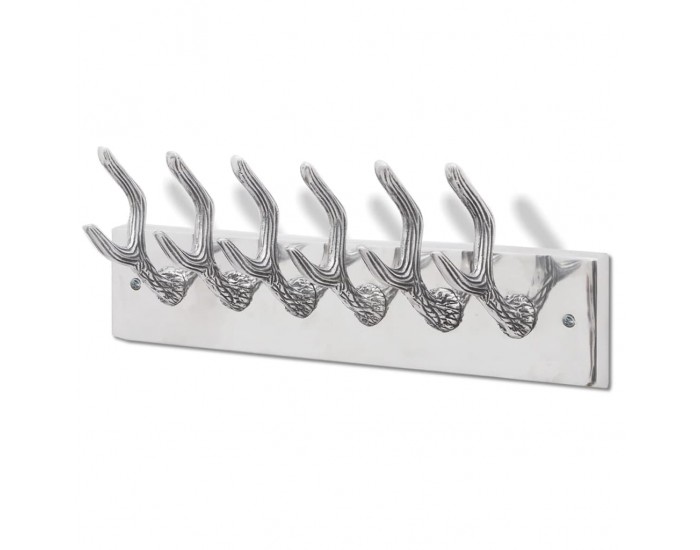 Алуминиева закачалка за палта / шапки / вратовръзки, сребриста