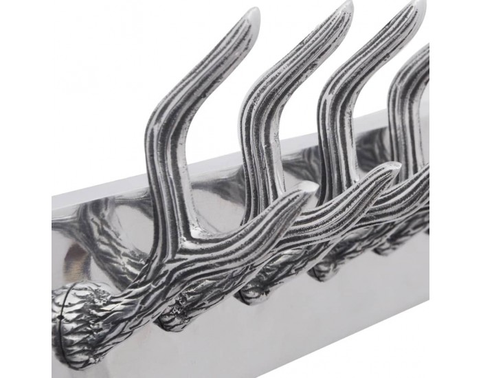 Алуминиева закачалка за палта / шапки / вратовръзки, сребриста