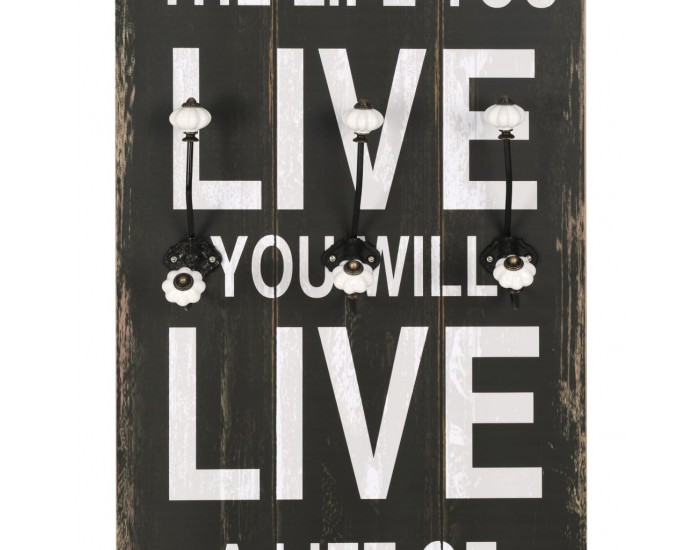 Sonata H Закачалка за дрехи с 6 куки, 120х40 см, LOVE LIVE