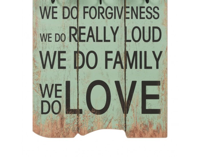 Sonata H Закачалка за дрехи с 6 куки, 120х40 см, HAPPY LOVE