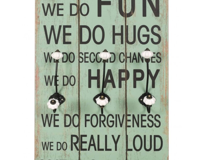 Sonata H Закачалка за дрехи с 6 куки, 120х40 см, HAPPY LOVE