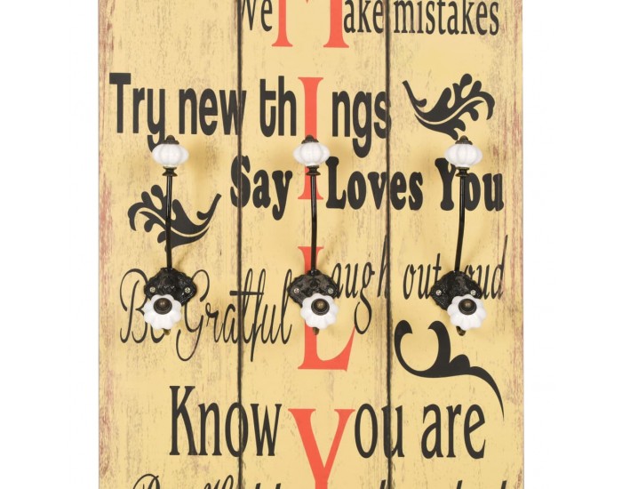 Sonata H Закачалка за дрехи с 6 куки, 120х40 см, FAMILY