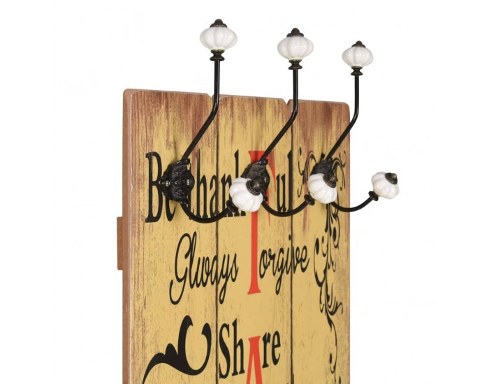 Sonata H Закачалка за дрехи с 6 куки, 120х40 см, FAMILY