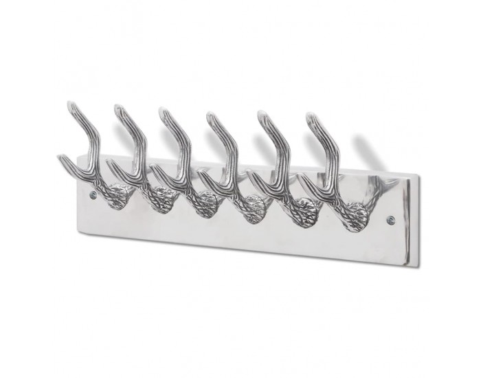 Sonata H Закачалки за палта за гардероб, 2 бр, сребристи, алуминий