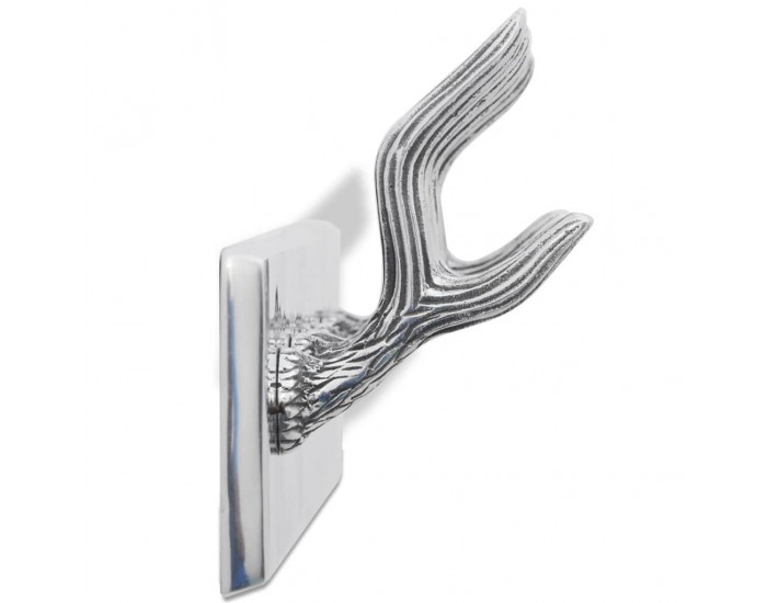 Sonata H Закачалки за палта за гардероб, 2 бр, сребристи, алуминий