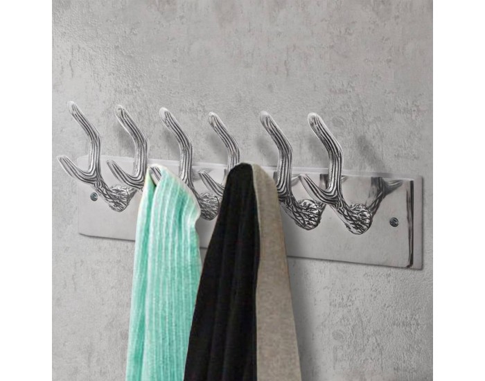 Sonata H Закачалки за палта за гардероб, 4 бр, сребристи, алуминий