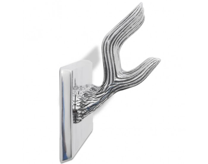 Sonata H Закачалки за палта за гардероб, 4 бр, сребристи, алуминий