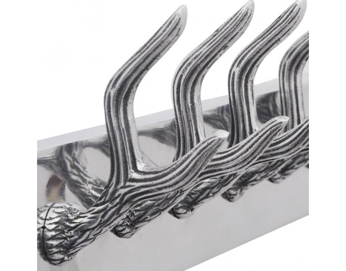 Sonata H Закачалки за палта за гардероб, 4 бр, сребристи, алуминий