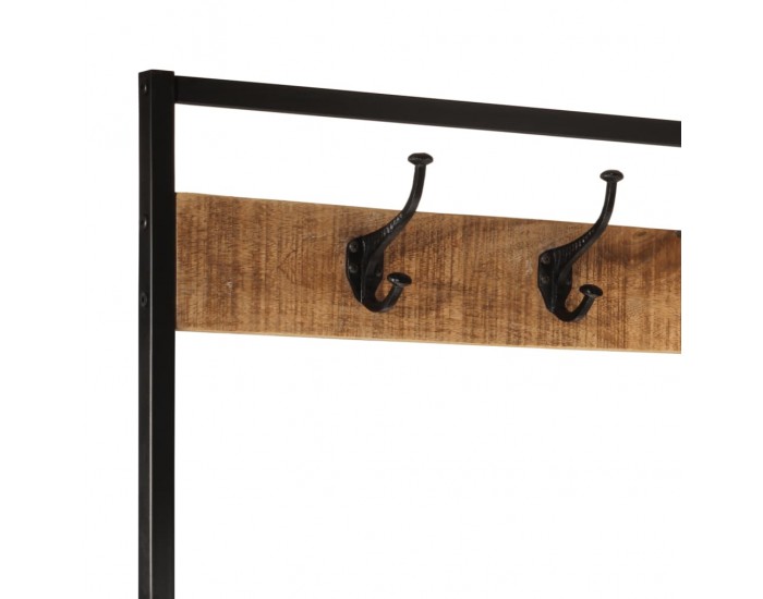 Sonata H Етажерка портманто 90x35x180 см масивно дърво манго и желязо