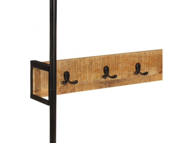 Sonata H Щендер за дрехи с колела 90x35x190см манго дърво масив и желязо