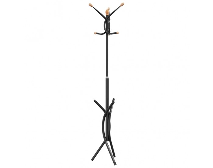 Sonata H Закачалка за връхни дрехи черна 176 см прахово боядисано желязо