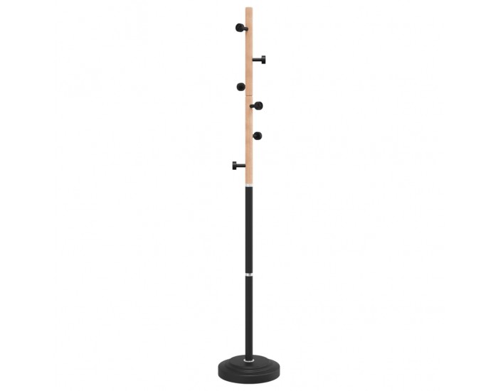 Sonata H Закачалка за връхни дрехи черна 177 см прахово боядисано желязо