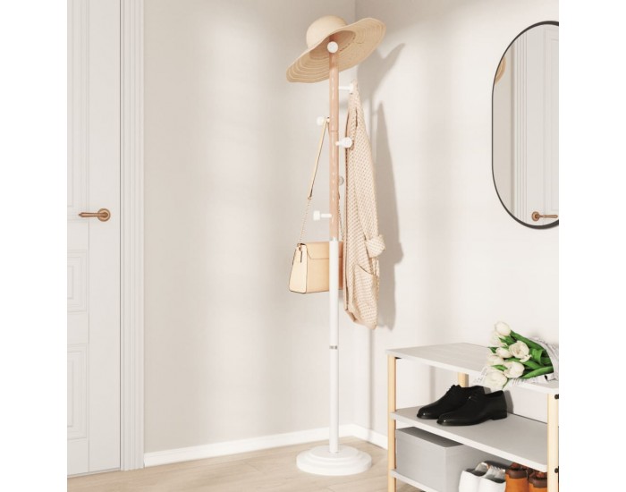 Sonata H Закачалка за връхни дрехи бяла 177 см прахово боядисано желязо