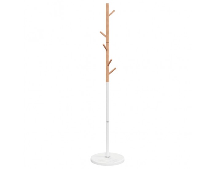 Sonata H Закачалка за връхни дрехи бяла 172 см прахово боядисано желязо