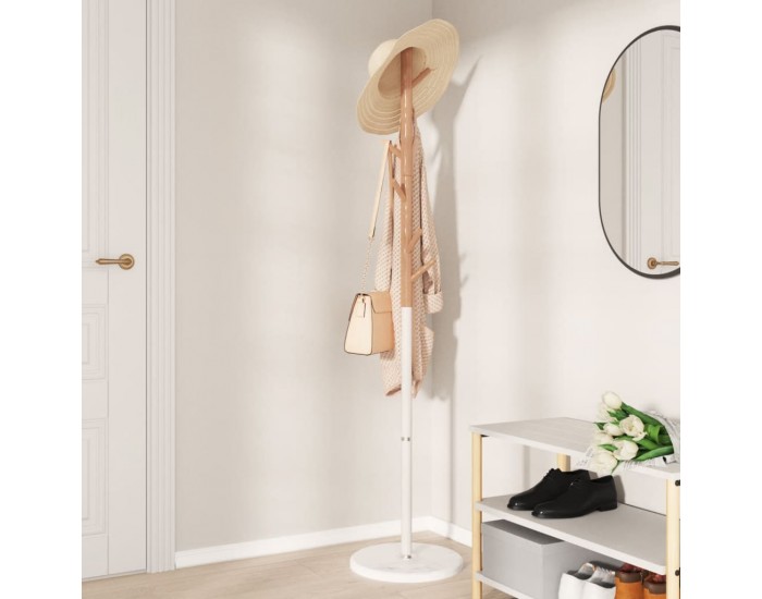 Sonata H Закачалка за връхни дрехи бяла 172 см прахово боядисано желязо