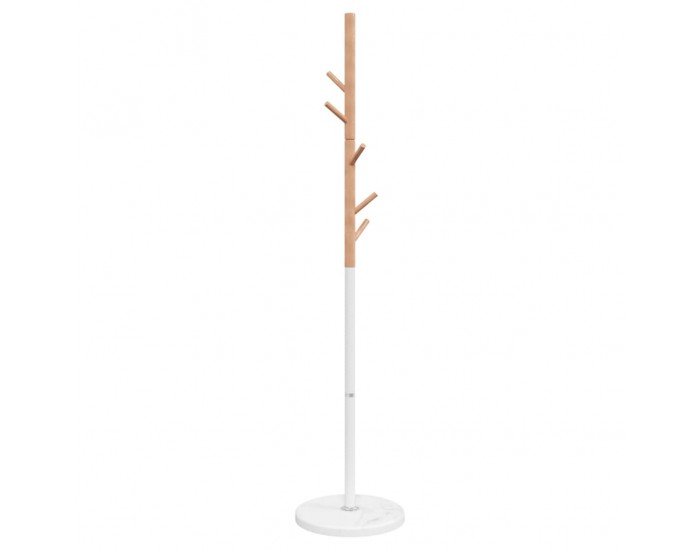 Sonata H Закачалка за връхни дрехи бяла 172 см прахово боядисано желязо