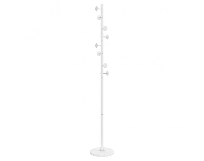 Sonata H Закачалка за връхни дрехи бяла 176 см прахово боядисано желязо