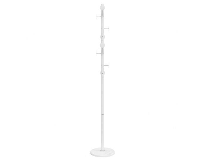 Sonata H Закачалка за връхни дрехи бяла 176 см прахово боядисано желязо
