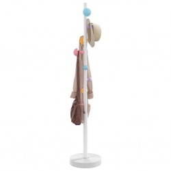 Sonata H Закачалка за връхни дрехи бяла 172 см прахово боядисано желязо - Закачалки