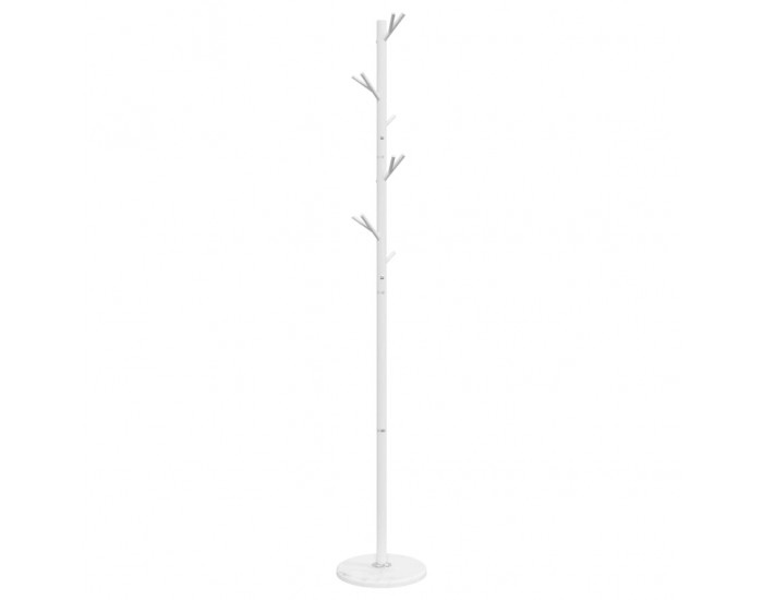 Sonata H Закачалка за връхни дрехи бяла 175 см прахово боядисано желязо