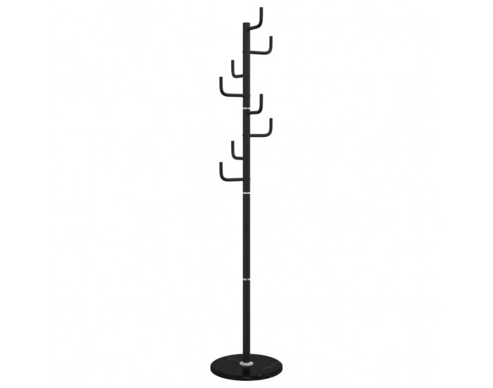 Sonata H Закачалка за връхни дрехи черна 183 см прахово боядисано желязо