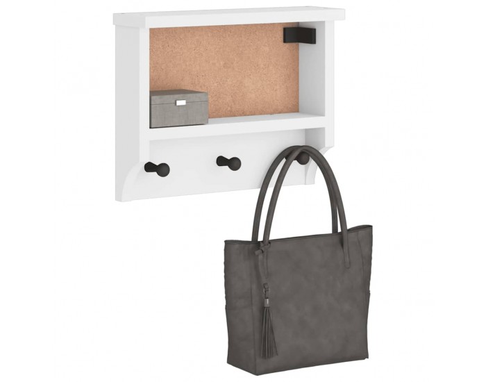Sonata H Стенна закачалка за палта SANDNES Бяла 45x12x35 cm