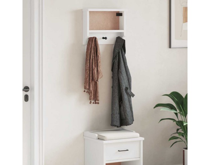 Sonata H Стенна закачалка за палта SANDNES Бяла 45x12x35 cm
