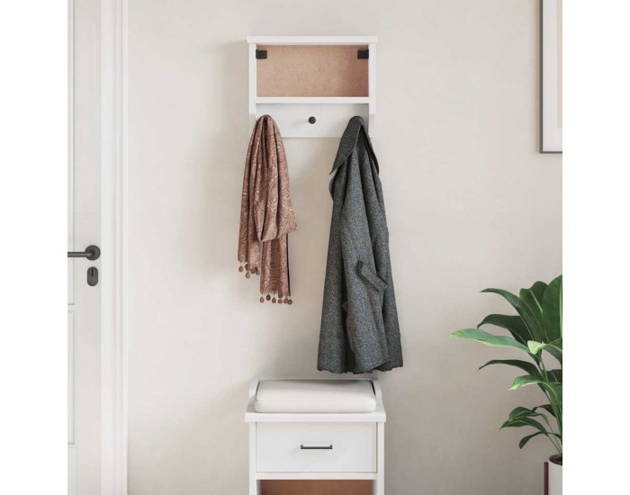 Sonata H Стенна закачалка за палта SANDNES Бяла 45x12x35 cm