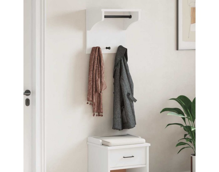 Sonata H Стенна закачалка за палта SANDNES Бяла 43x30x42 cm