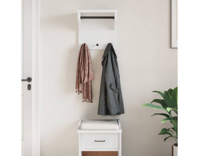 Sonata H Стенна закачалка за палта SANDNES Бяла 43x30x42 cm