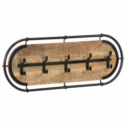 Sonata H Стенна закачалка с 5 куки масивно грубо мангово дърво - Антре