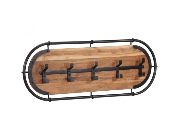 Sonata H Стенна закачалка с 5 куки, акация масивно дърво