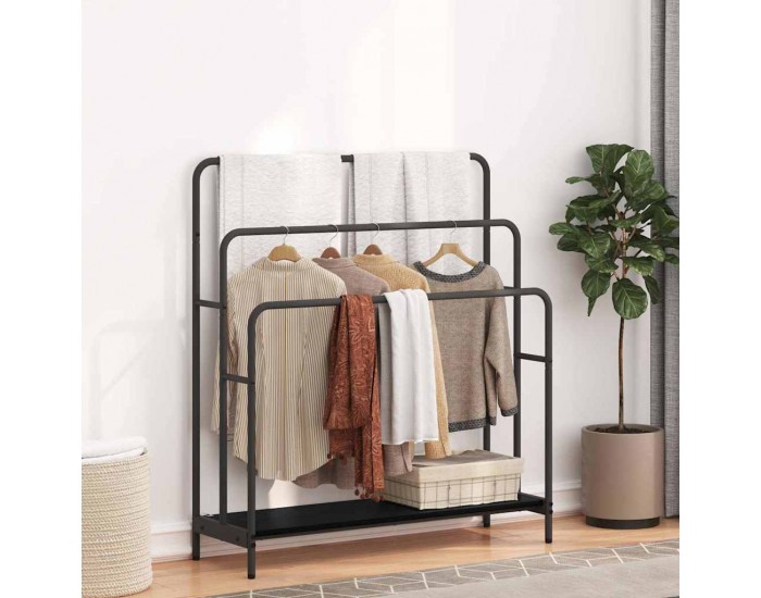 Sonata H Стойка за дрехи Черен дъб 90 x 30 x 100.5 cm Инженерно дърво