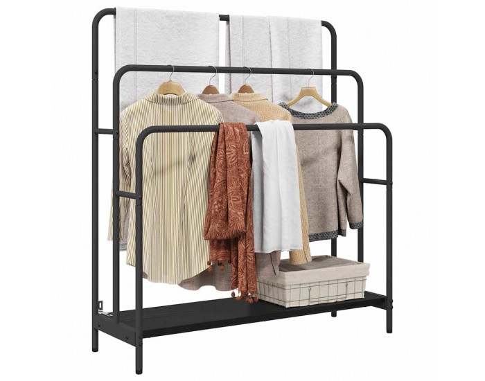 Sonata H Стойка за дрехи Черен дъб 90 x 30 x 100.5 cm Инженерно дърво